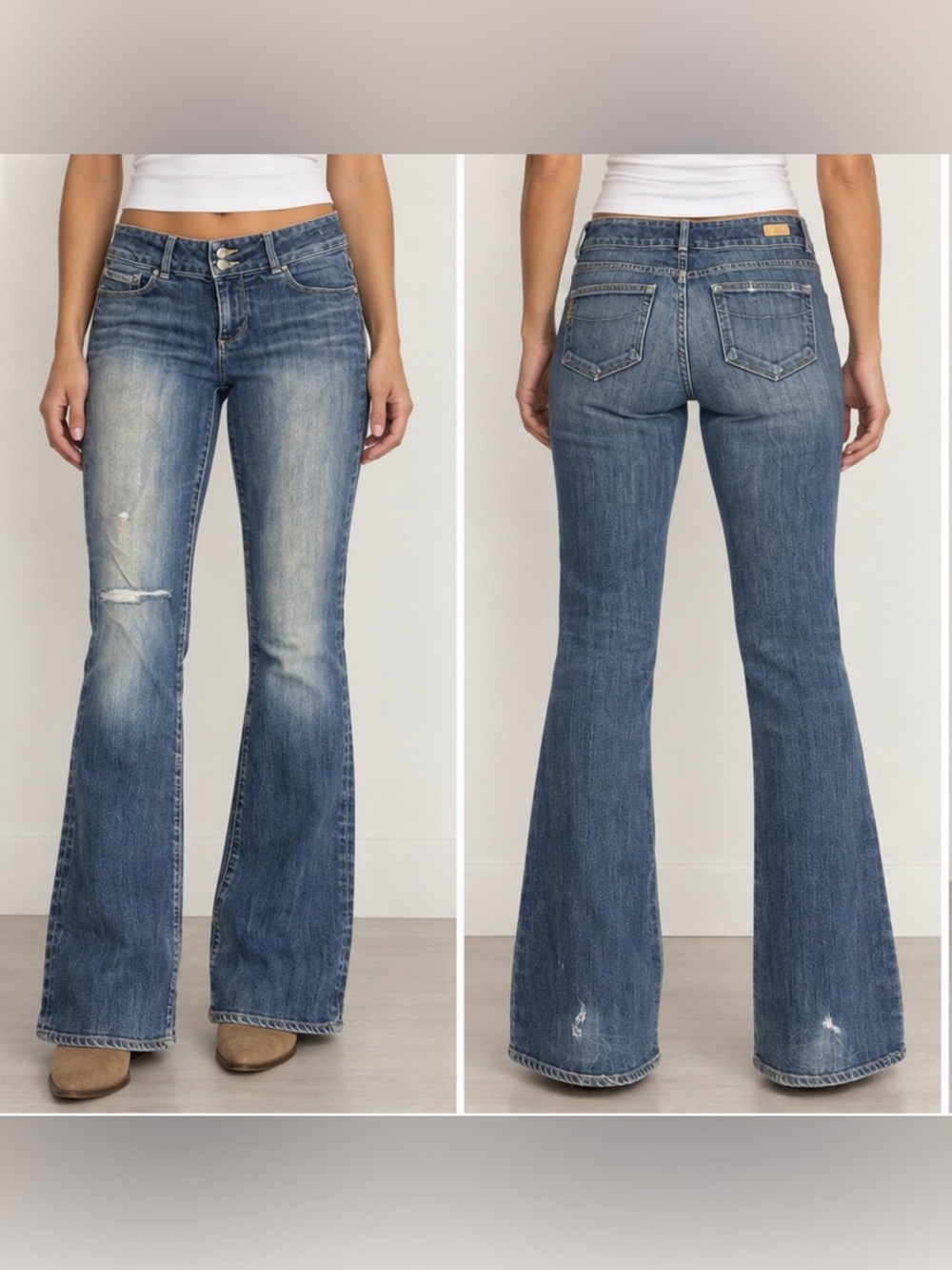 PAIGE Hidden Hills Y2K Bootcut Flare Jeans
